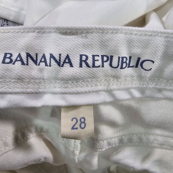 Banana Republic WOMENS SIZE 28 Jeans Skinny Denim White Low Rise Stretch - Picture 10 of 12